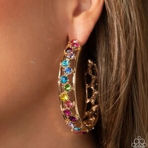 Paparazzi Pink and Blue Statement Earrings